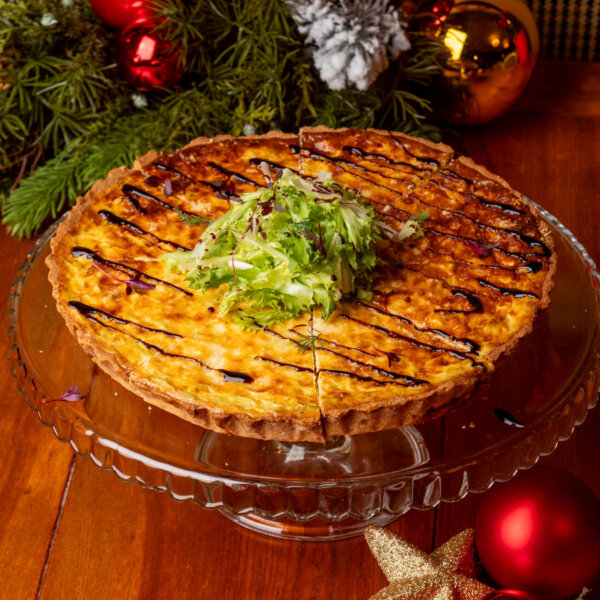 Tarta z porów na kruchym cieście