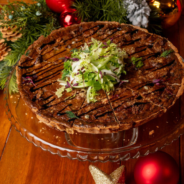 Tarta borowikowa na kruchym cieście