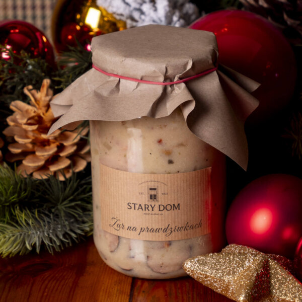 Żur na prawdziwkach z kiełbasą